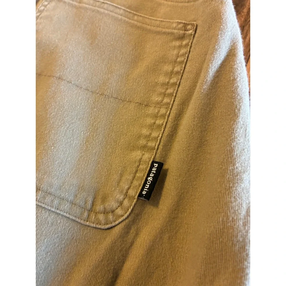 Patagonia‎ Mens 33 Organic Cotton Corduroy Pants Tan Khaki Straight Leg Gorpcore